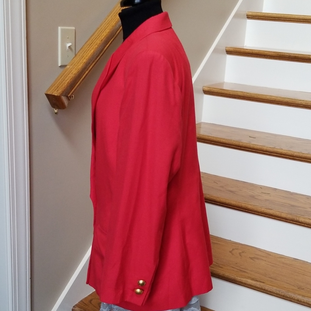 Albert Nipon Suite Jacket. Size 16 Vintage Red. - image 3